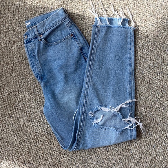 Pacsun Jeans Size 28 Ultra High Rise Slim Distressed Ripped Jeans - Picture 7 of 7